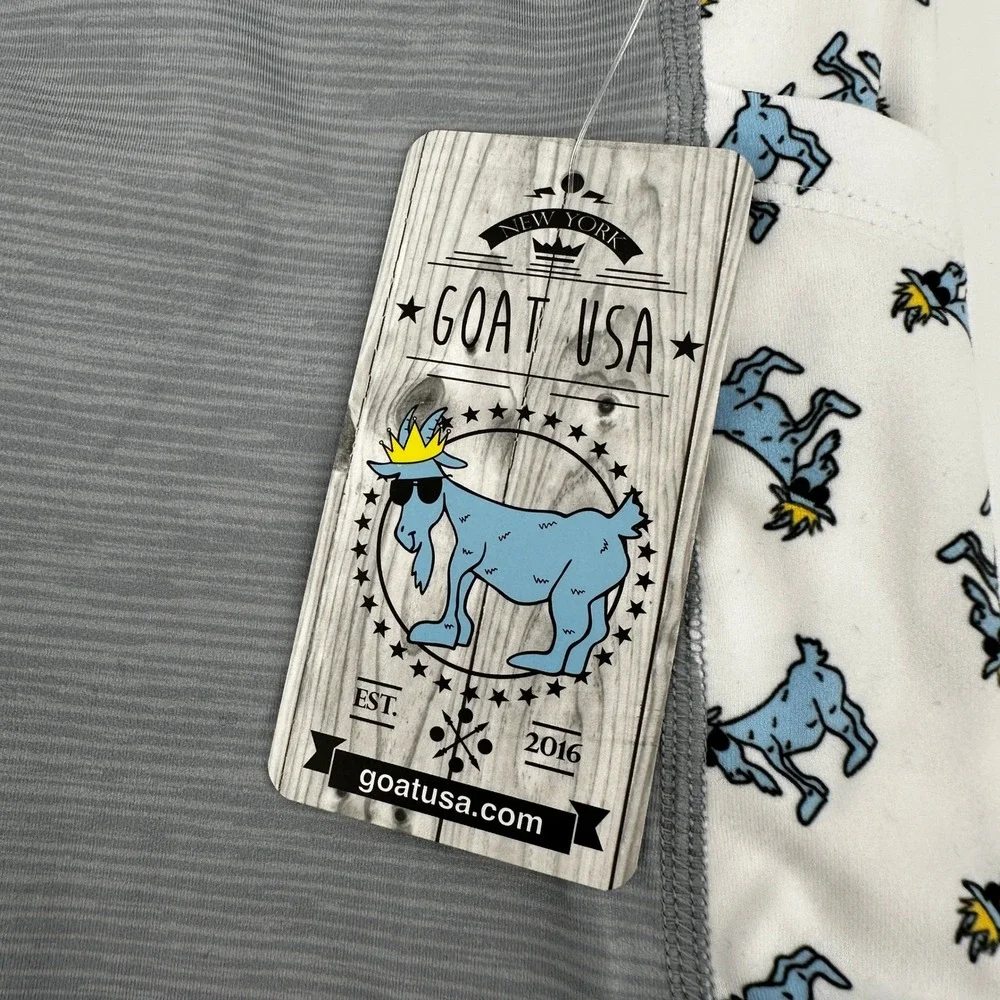 GOAT USA Womens Grey Heathered Athletic Leggings Mascot Large Yoga Fitness Sport